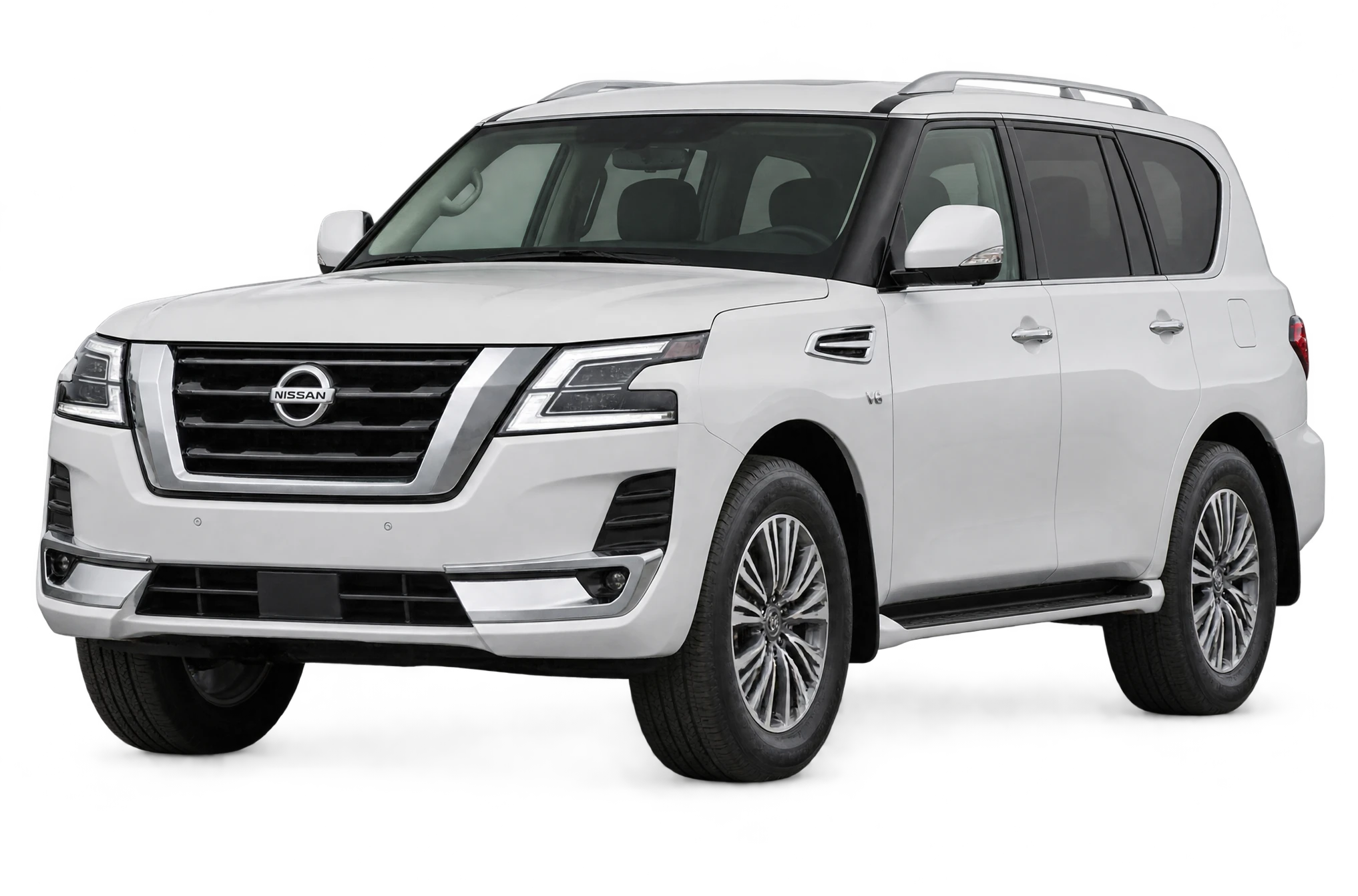 Nissan Patrol in white