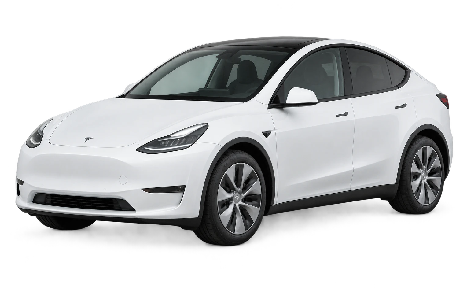 Tesla Model Y in white