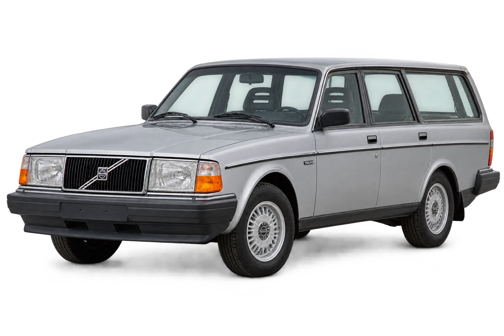 Volvo 240 in silver